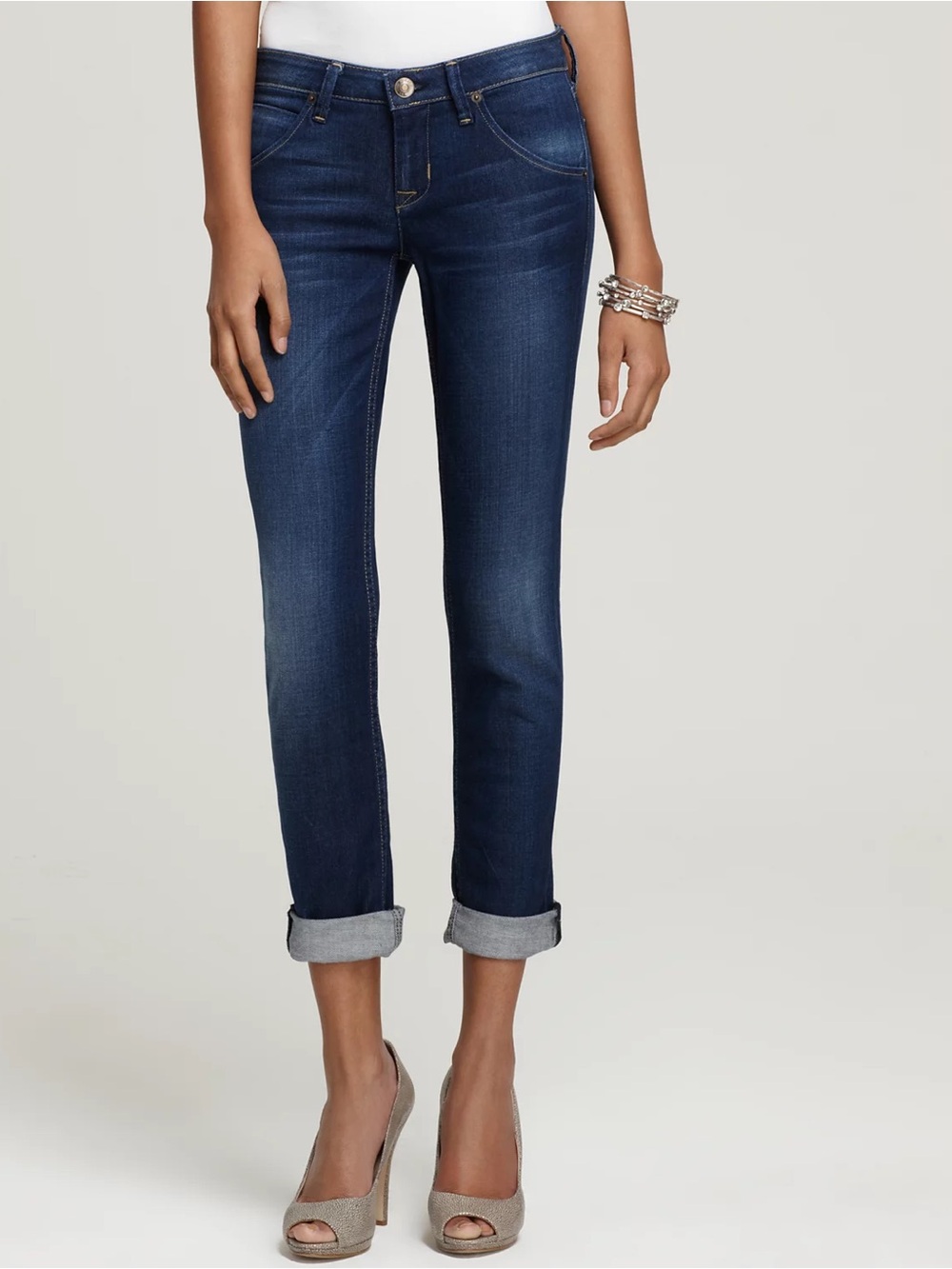 Hudson Bacara Crop Straight Crop Jeans Size 26 Malibu Canyon Distressed